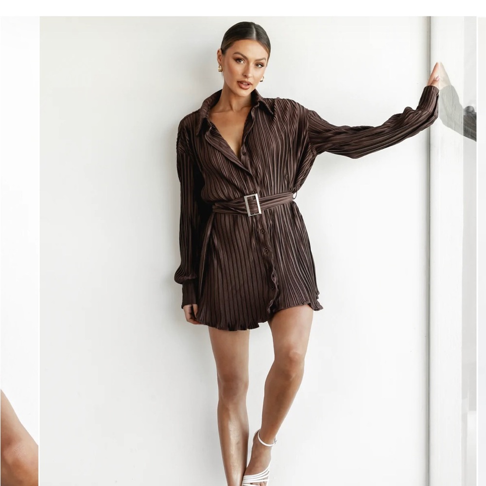 Charcoal Clothing Brown Dress